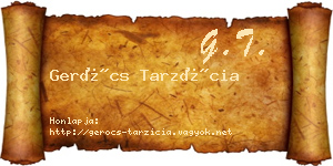 Gerócs Tarzícia névjegykártya