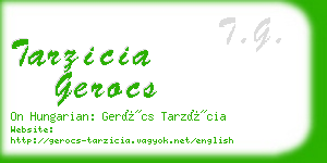 tarzicia gerocs business card